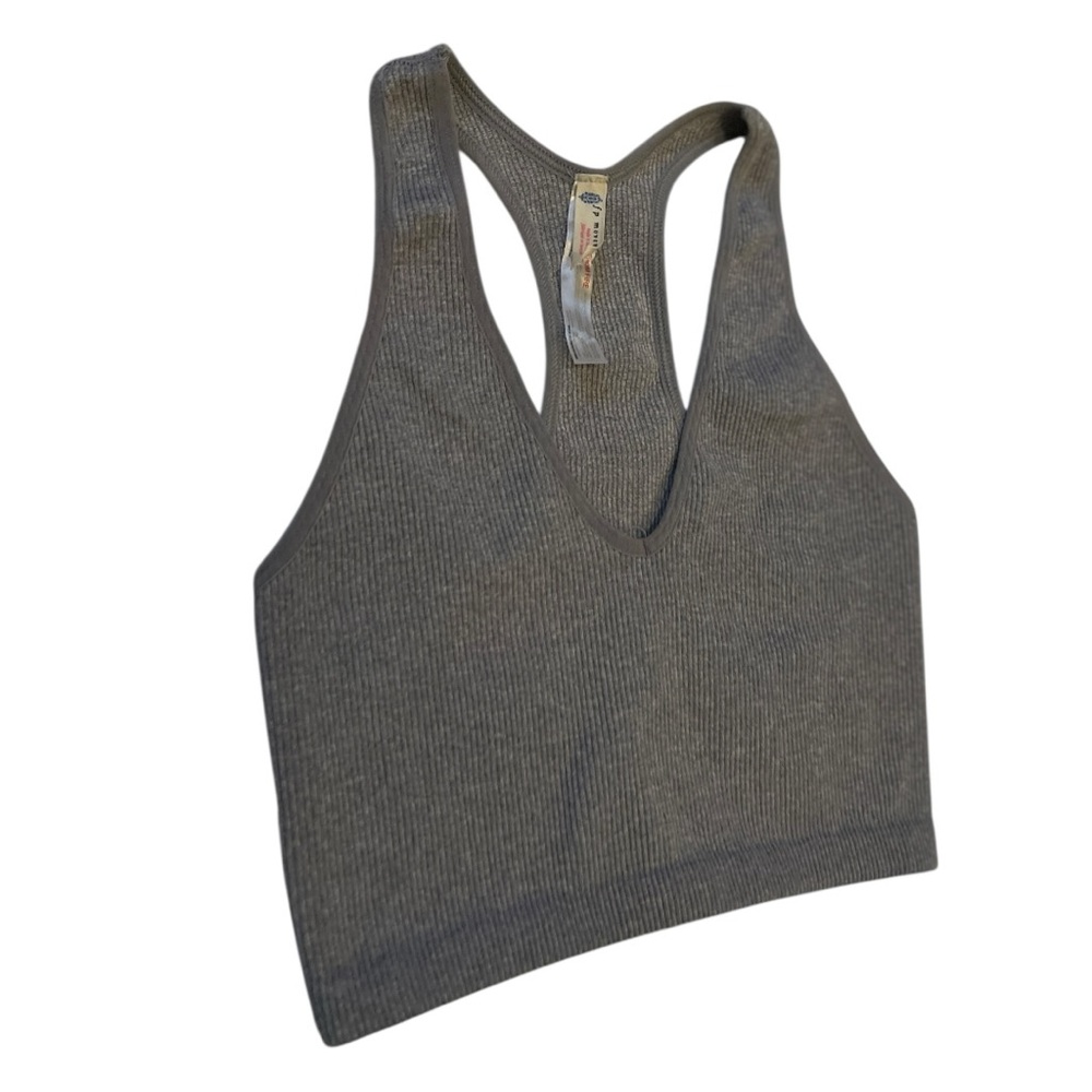 Free People Gray Women's Ribbed Sports Bra size Medium
